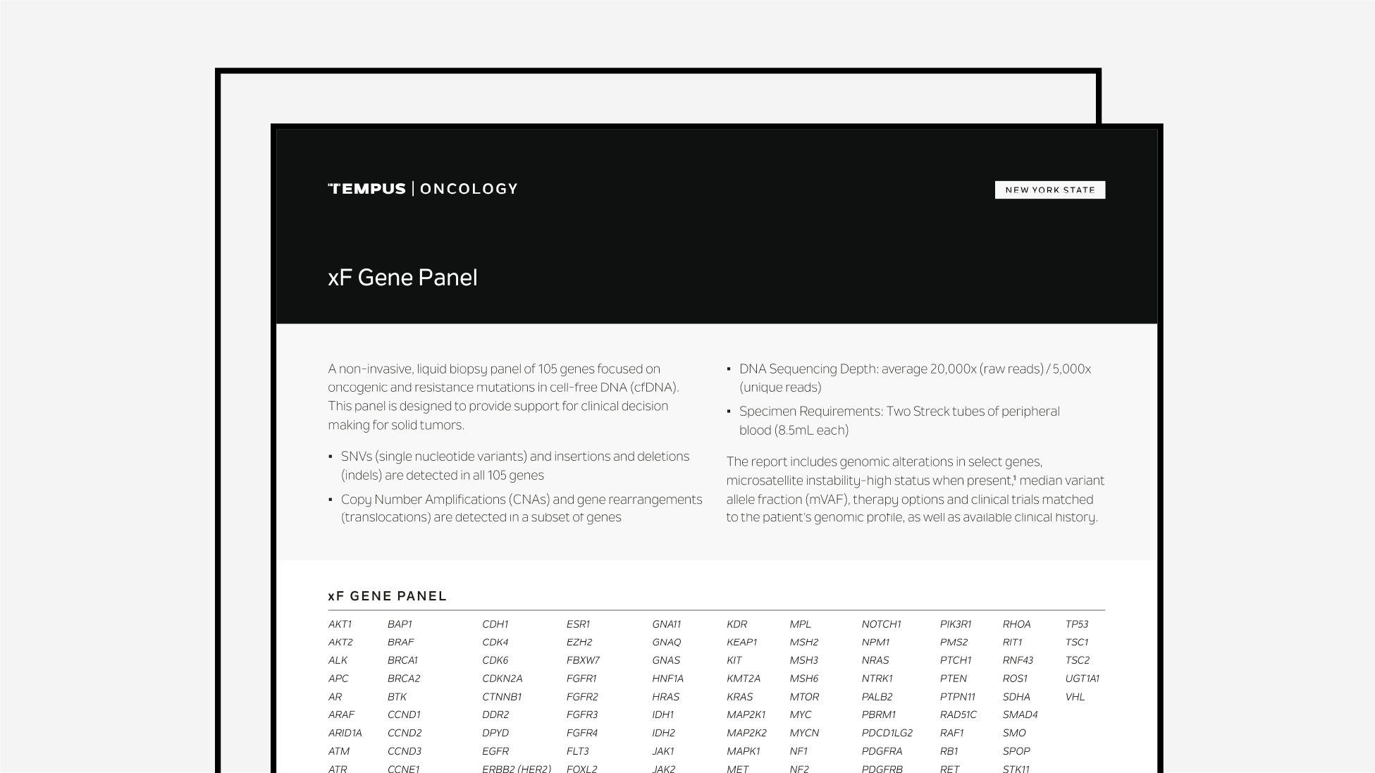 Tempus xF Gene Panel (NYS)